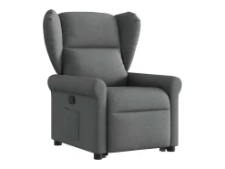 Poltrona Confortável | Poltrona reclinável elevatória tecido cinzento-escuro SHL103183