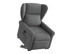 Poltrona Confortável | Poltrona reclinável elevatória tecido cinzento-escuro SHL103183
