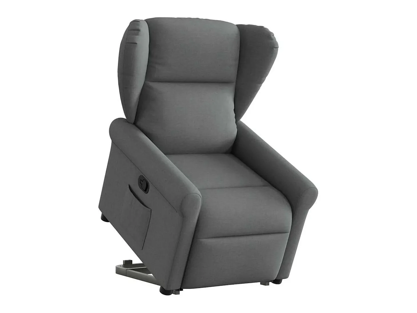 Poltrona Confortável | Poltrona reclinável elevatória tecido cinzento-escuro SHL103183