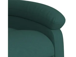 Poltrona Confortável | Poltrona reclinável elevatória de massagens tecido verde-escuro SHL288059