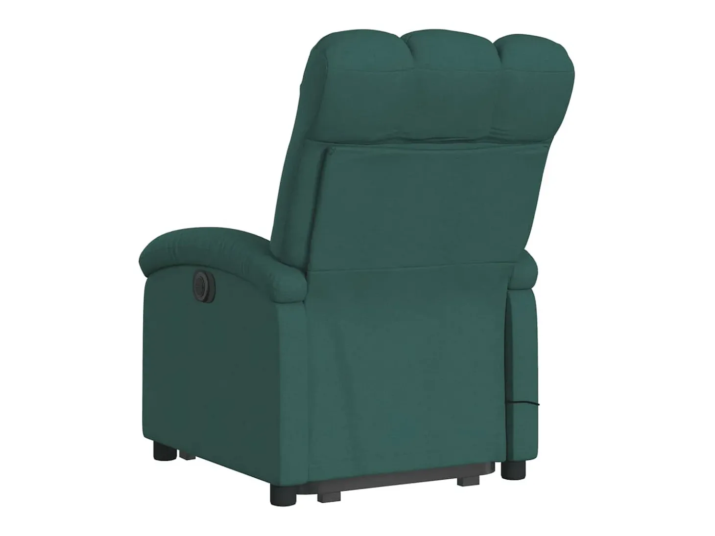 Poltrona Confortável | Poltrona reclinável elevatória de massagens tecido verde-escuro SHL288059