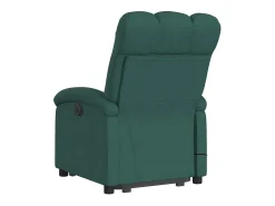 Poltrona Confortável | Poltrona reclinável elevatória de massagens tecido verde-escuro SHL288059