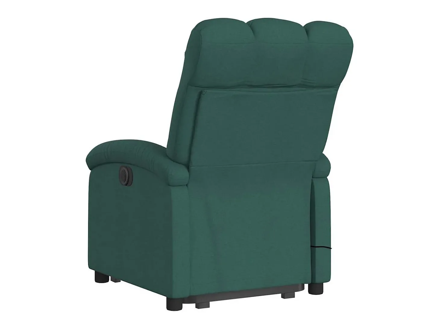Poltrona Confortável | Poltrona reclinável elevatória de massagens tecido verde-escuro SHL288059