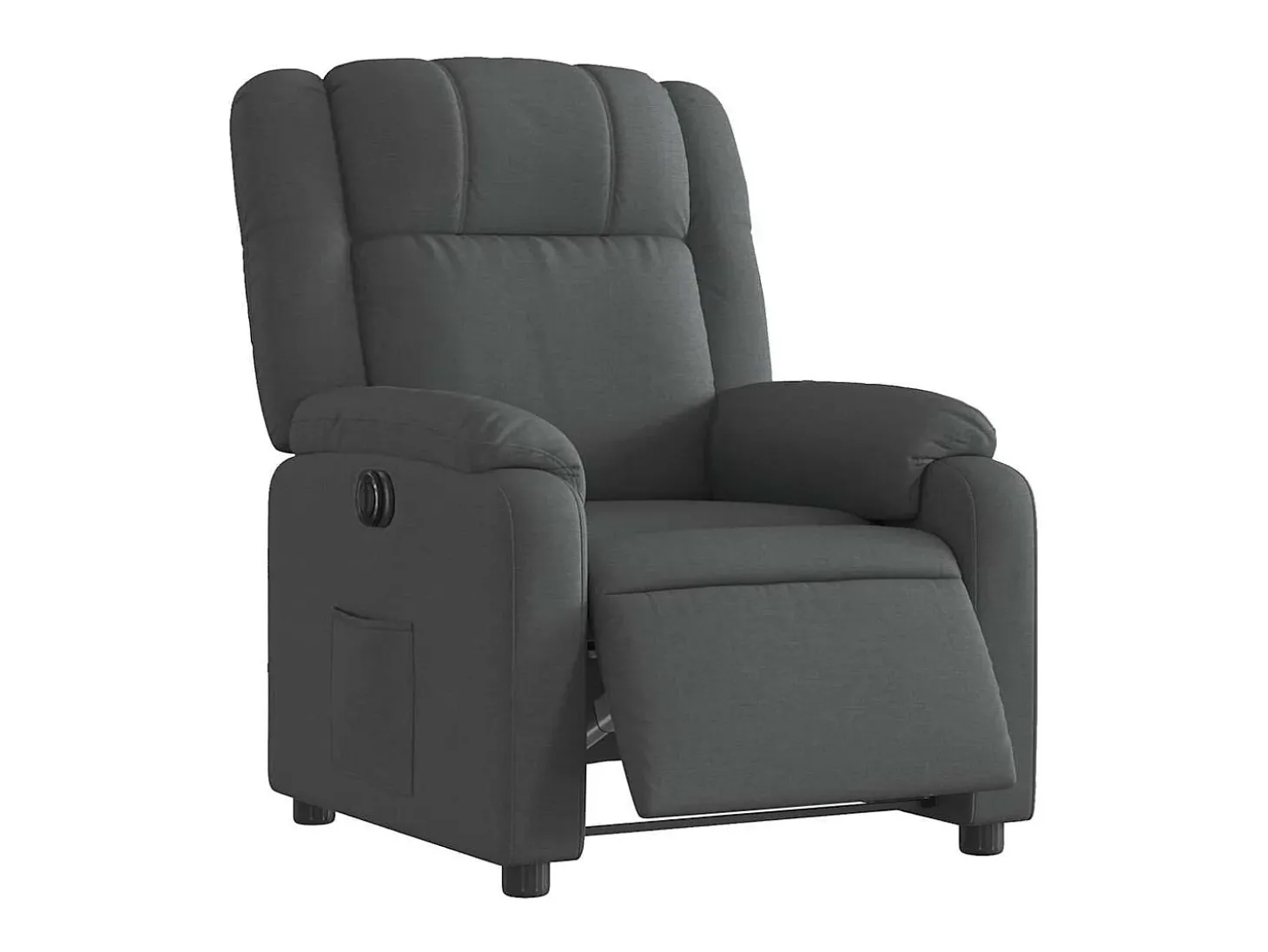 Poltrona Confortável | Poltrona reclinável elétrica tecido cinzento-escuro SHL565781