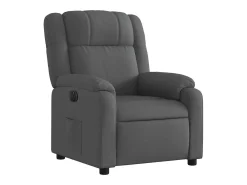 Poltrona Confortável | Poltrona reclinável elétrica tecido cinzento-escuro SHL565781