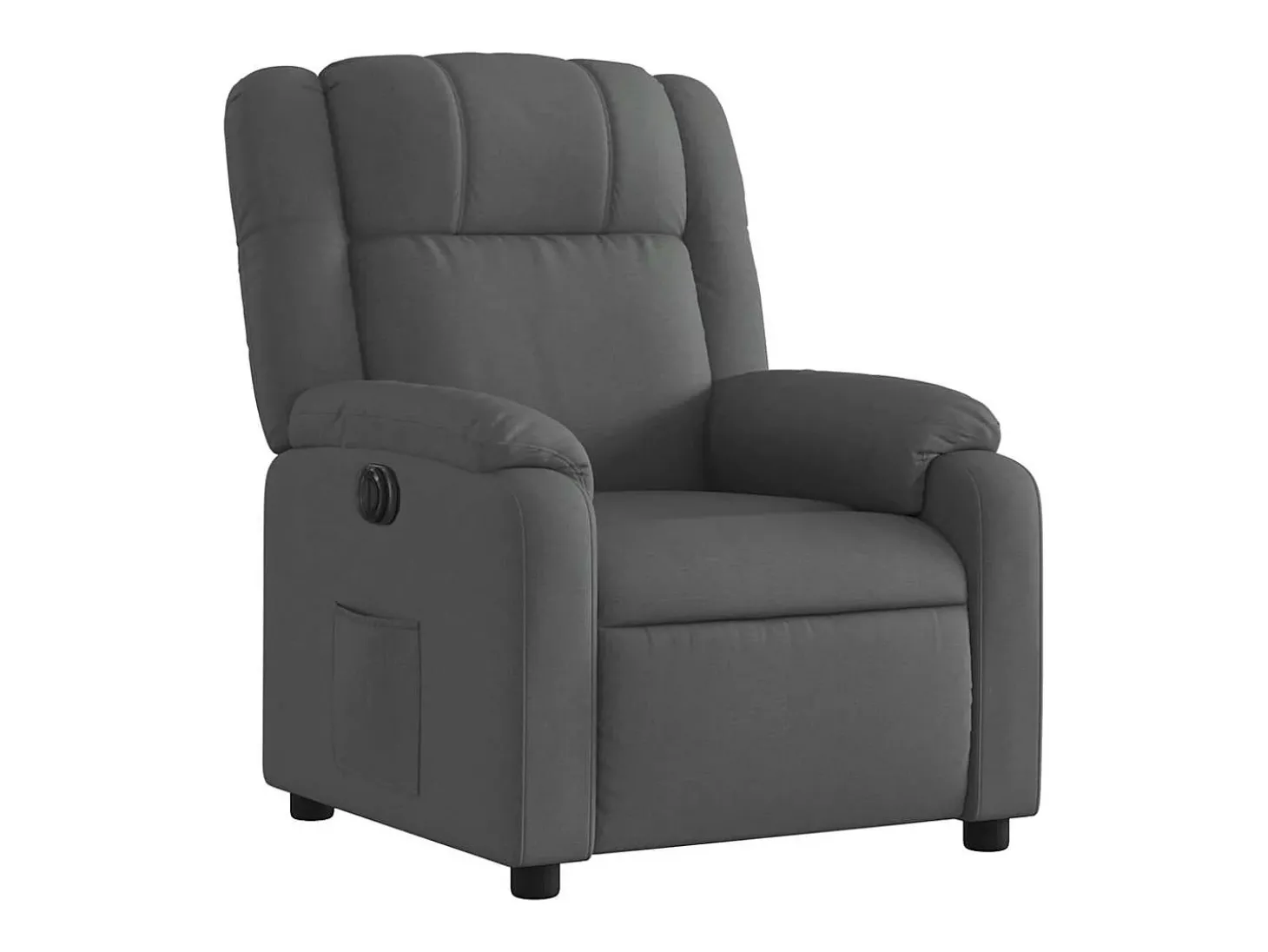 Poltrona Confortável | Poltrona reclinável elétrica tecido cinzento-escuro SHL565781