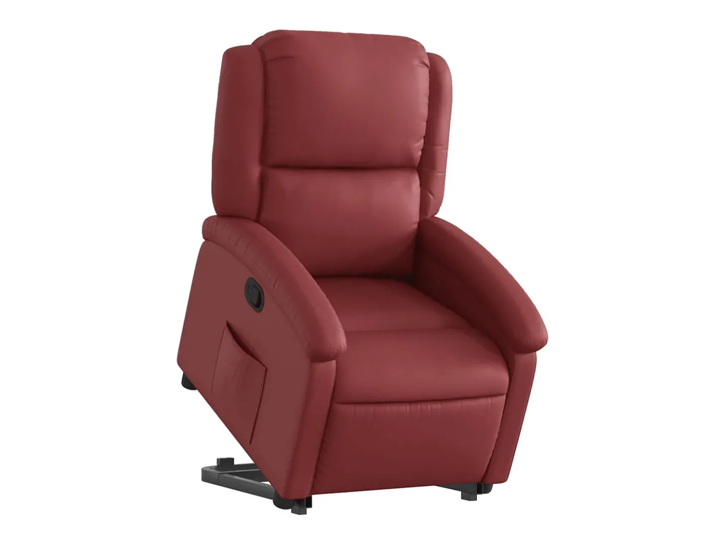 Poltrona Confortável | Poltrona reclinável elevatória couro artificial vermelho tinto SHL802470