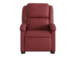 Poltrona Confortável | Poltrona reclinável elevatória couro artificial vermelho tinto SHL802470
