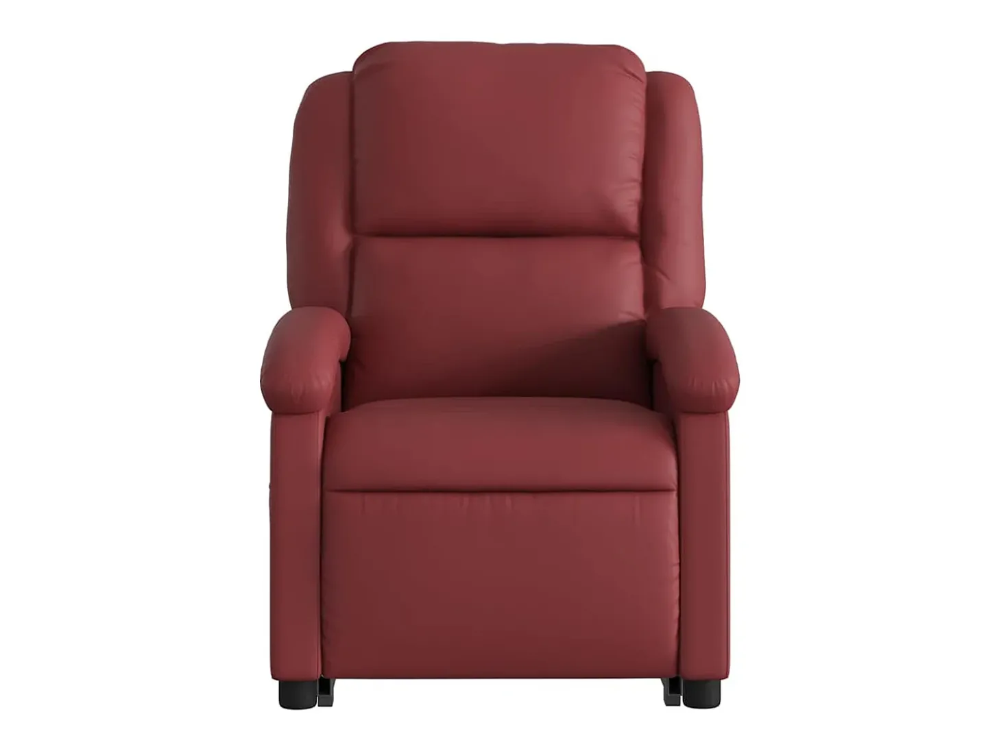 Poltrona Confortável | Poltrona reclinável elevatória couro artificial vermelho tinto SHL802470