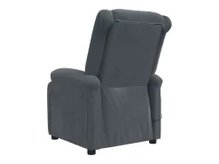 Poltrona Confortável | Poltrona reclinável elétrica veludo cinzento-escuro SHL608304