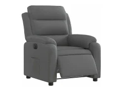 Poltrona Confortável | Poltrona reclinável elétrica tecido cinzento-escuro SHL917674