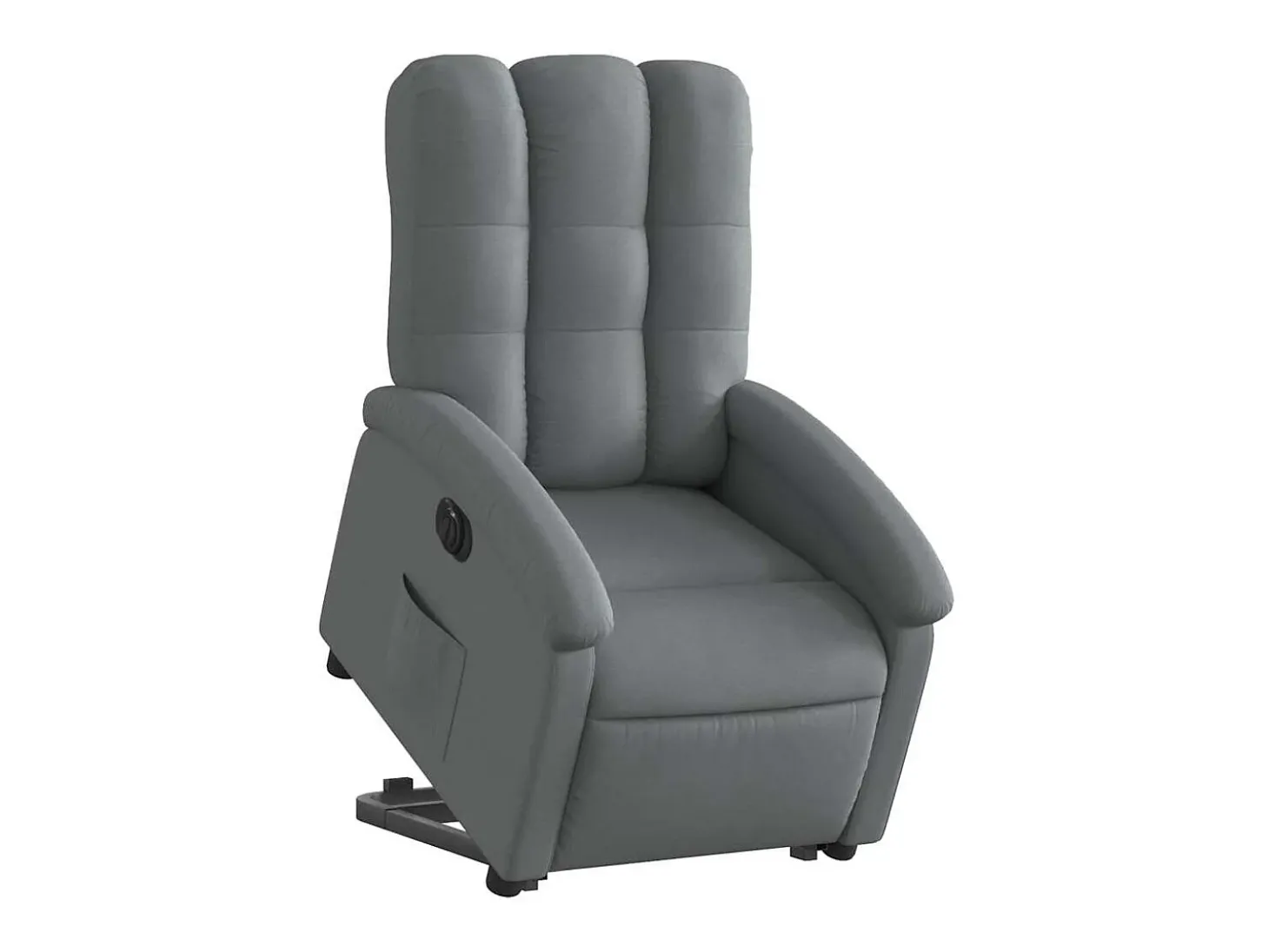 Poltrona Confortável | Poltrona reclinável elevatória elétrica tecido cinzento-escuro SHL350785