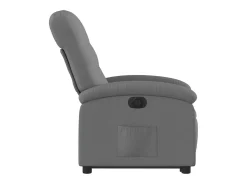 Poltrona Confortável | Poltrona reclinável elevatória elétrica tecido cinzento-escuro SHL350785