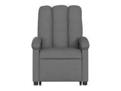 Poltrona Confortável | Poltrona reclinável elevatória elétrica tecido cinzento-escuro SHL350785