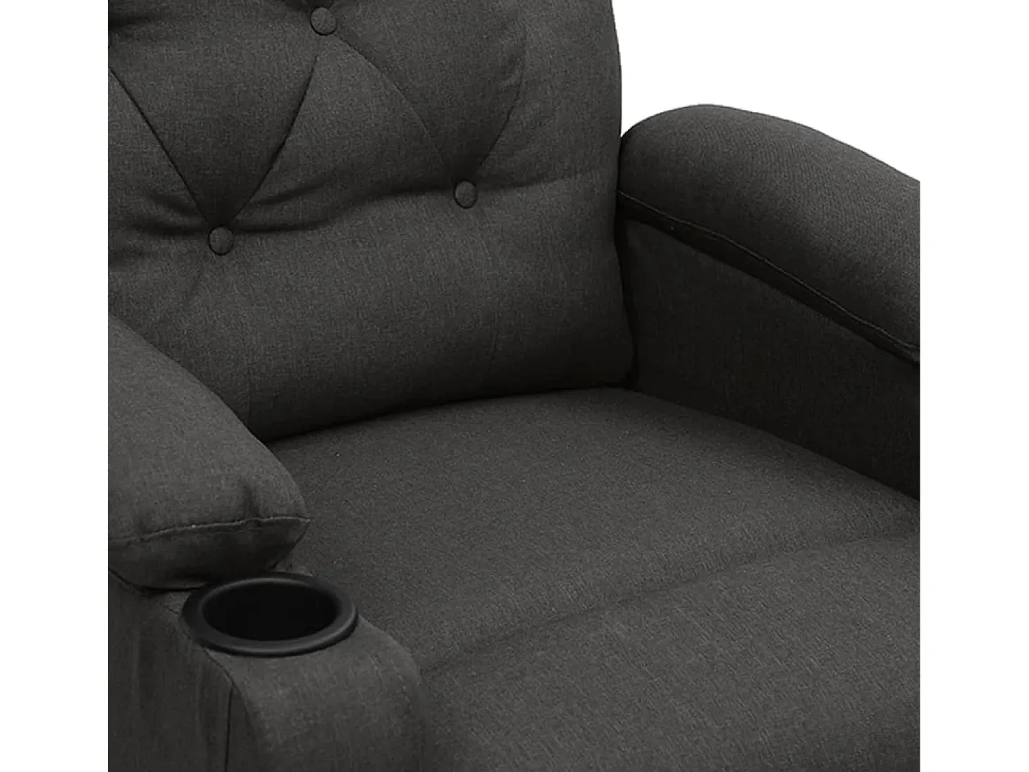 Poltrona Confortável | Poltrona reclinável elétrica tecido cinzento-escuro SHL693839