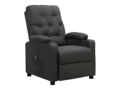 Poltrona Confortável | Poltrona reclinável elétrica tecido cinzento-escuro SHL693839