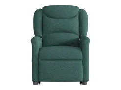 Poltrona Confortável | Poltrona reclinável elevatória elétrica tecido verde-escuro SHL704469