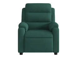 Poltrona Confortável | Poltrona reclinável elétrica veludo verde-escuro SHL821732
