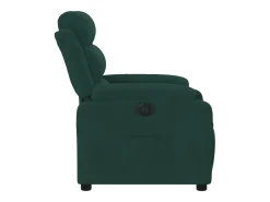Poltrona Confortável | Poltrona reclinável elétrica veludo verde-escuro SHL821732