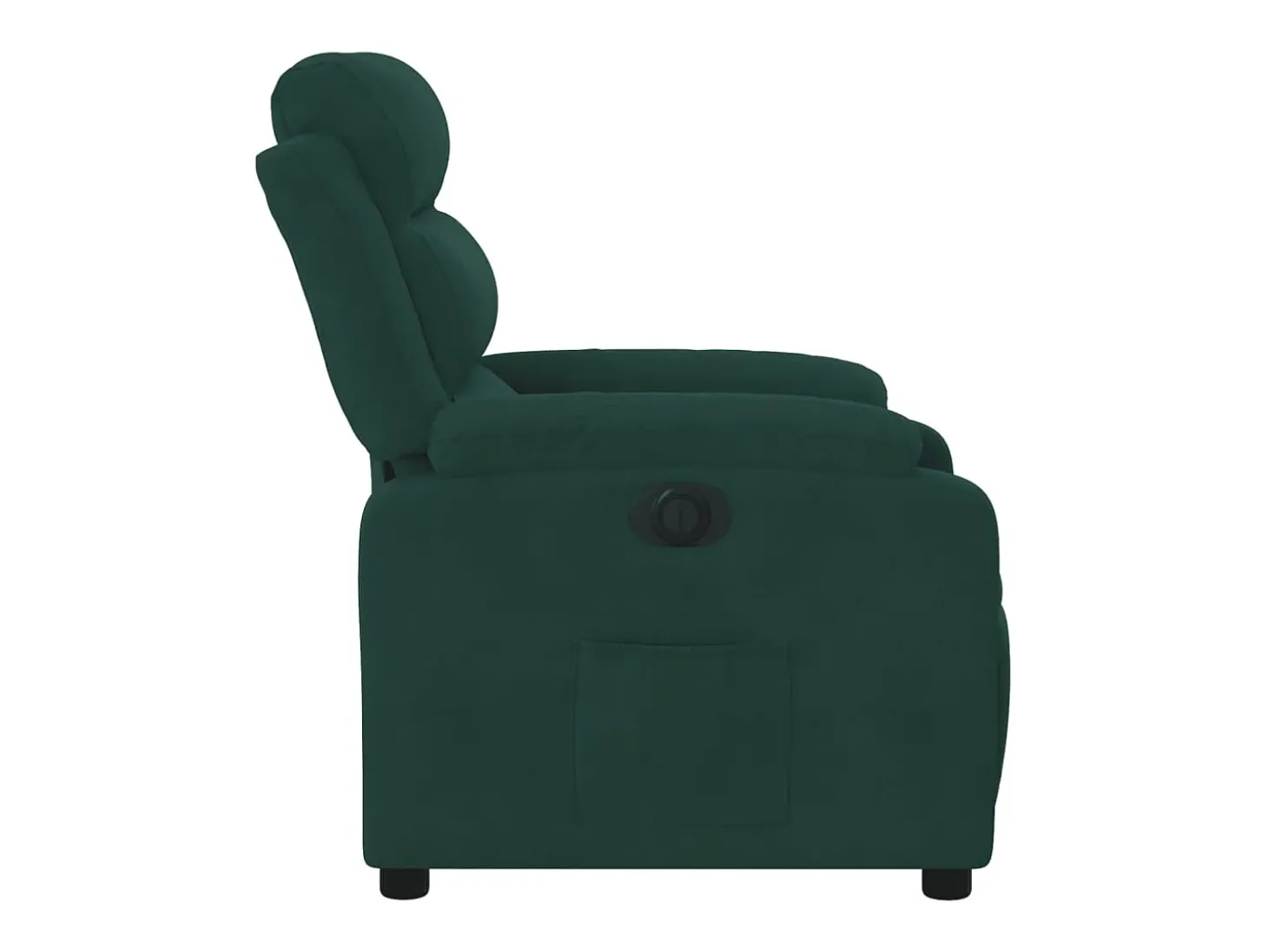 Poltrona Confortável | Poltrona reclinável elétrica veludo verde-escuro SHL821732