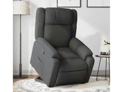 Poltrona Confortável | Poltrona reclinável elevatória tecido cinzento-escuro SHL309079