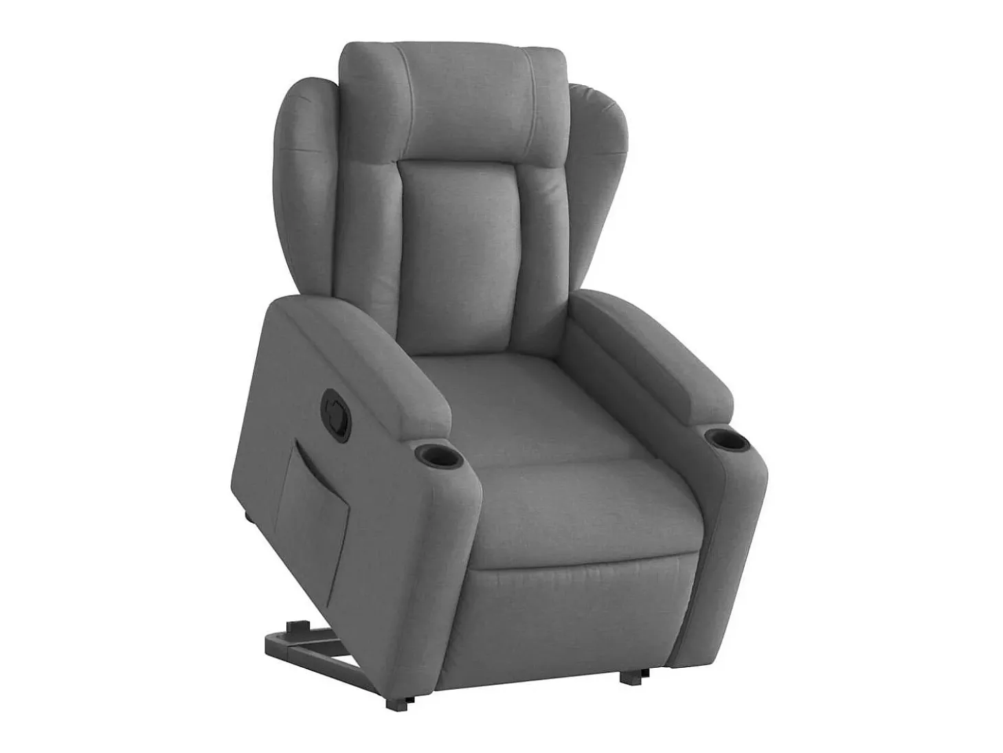 Poltrona Confortável | Poltrona reclinável elevatória tecido cinzento-escuro SHL570840