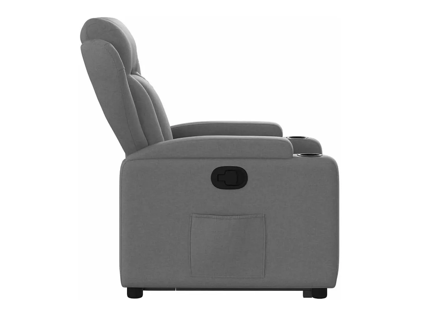 Poltrona Confortável | Poltrona reclinável elevatória tecido cinzento-escuro SHL570840