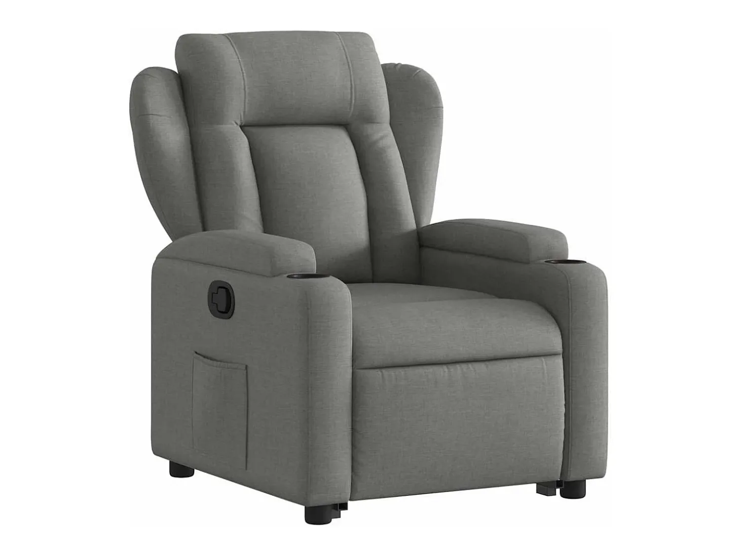 Poltrona Confortável | Poltrona reclinável elevatória tecido cinzento-escuro SHL570840