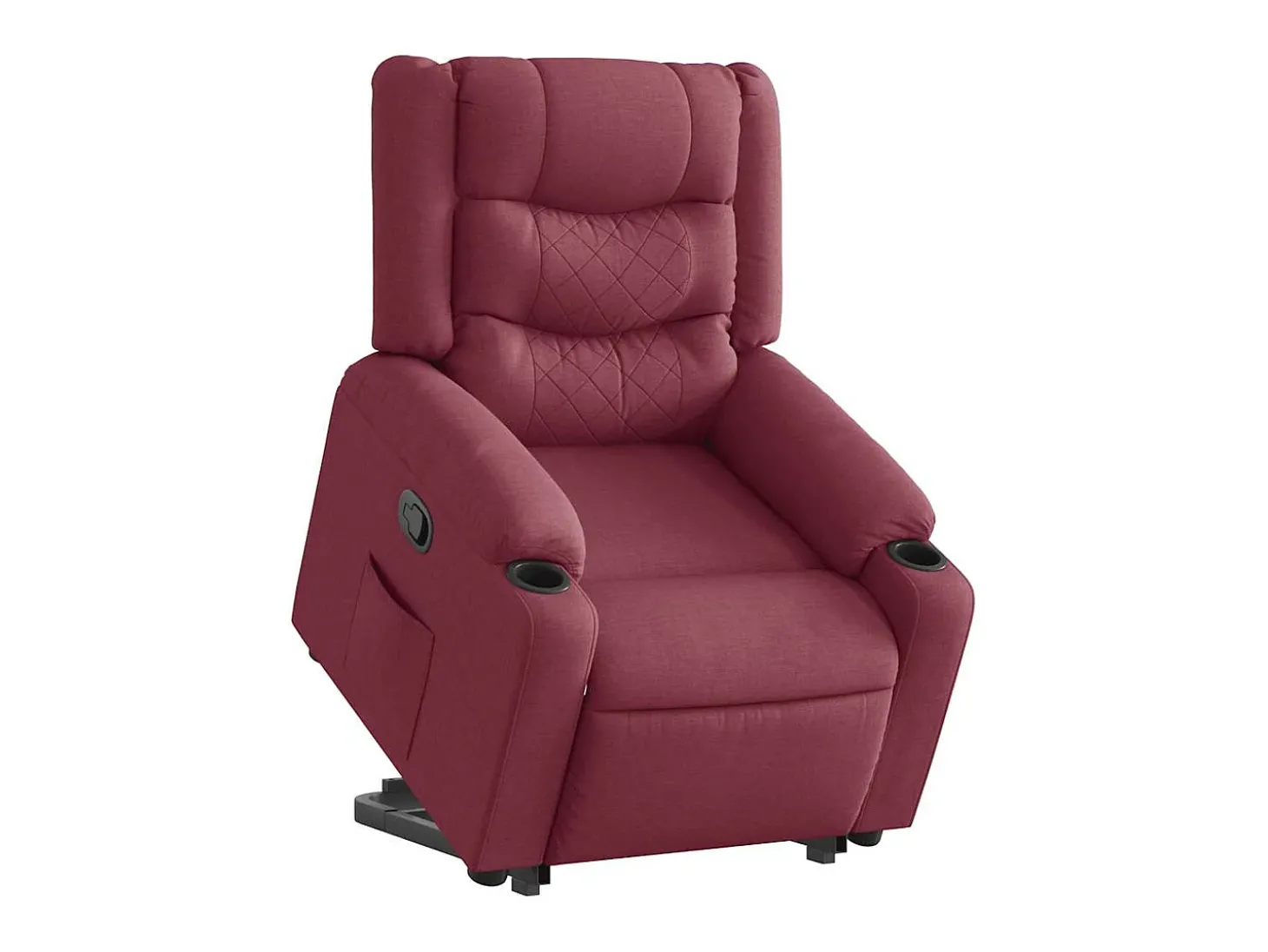 Poltrona Confortável | Poltrona reclinável elevatória tecido vermelho tinto SHL899276