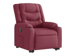 Poltrona Confortável | Poltrona reclinável elevatória tecido vermelho tinto SHL899276