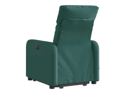 Poltrona Confortável | Poltrona reclinável elevatória de massagens tecido verde-escuro SHL720816