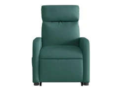 Poltrona Confortável | Poltrona reclinável elevatória de massagens tecido verde-escuro SHL720816