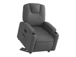 Poltrona Confortável | Poltrona reclinável elevatória tecido cinzento-escuro SHL473566