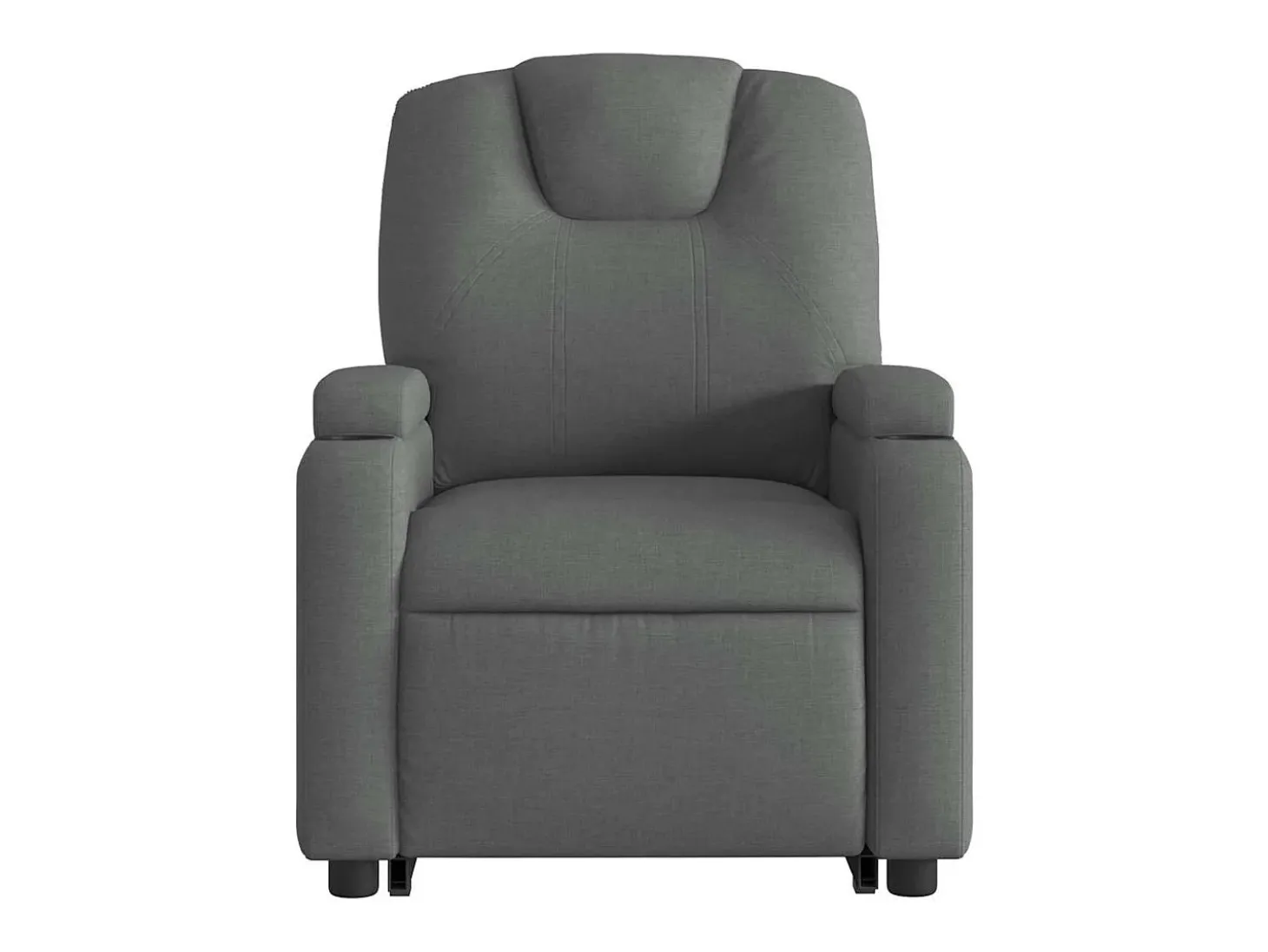 Poltrona Confortável | Poltrona reclinável elevatória tecido cinzento-escuro SHL473566