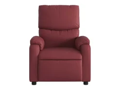 Poltrona Confortável | Poltrona reclinável elétrica couro artificial vermelho tinto SHL696308