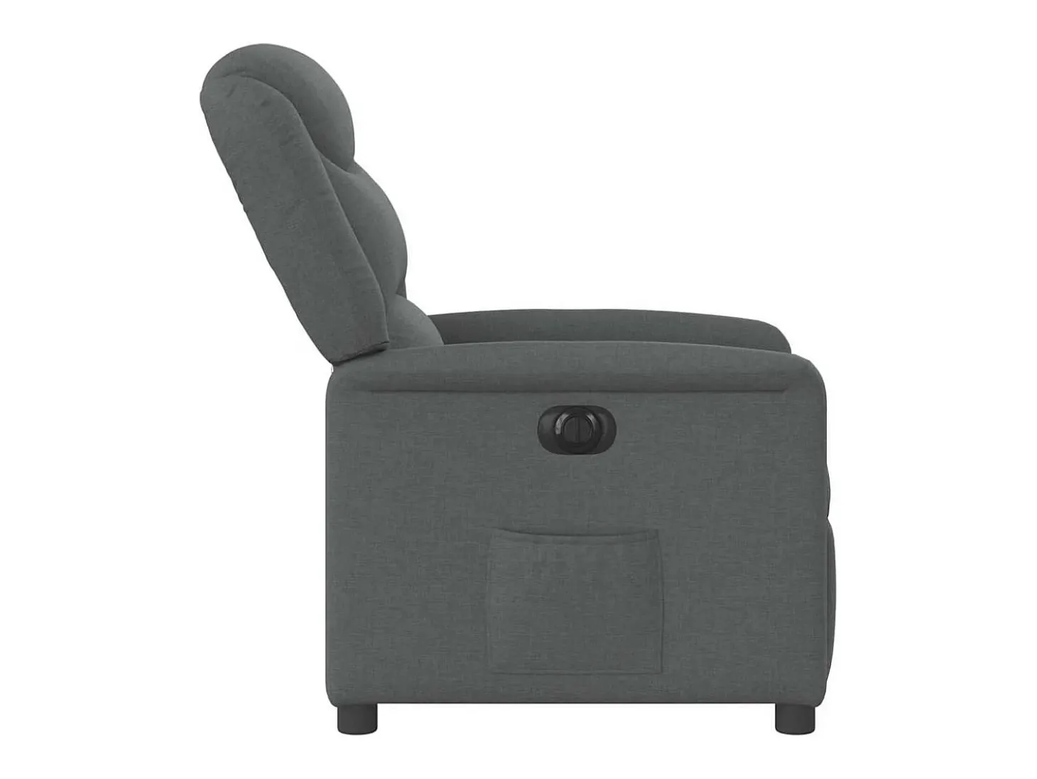 Poltrona Confortável | Poltrona reclinável elétrica tecido cinzento-escuro SHL715343