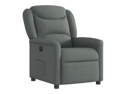 Poltrona Confortável | Poltrona reclinável elétrica tecido cinzento-escuro SHL715343