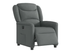 Poltrona Confortável | Poltrona reclinável elétrica tecido cinzento-escuro SHL715343