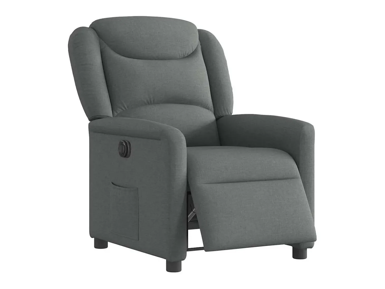 Poltrona Confortável | Poltrona reclinável elétrica tecido cinzento-escuro SHL715343