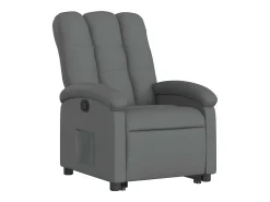 Poltrona Confortável | Poltrona reclinável elevatória tecido cinzento-escuro SHL318504
