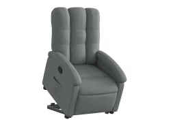 Poltrona Confortável | Poltrona reclinável elevatória tecido cinzento-escuro SHL318504