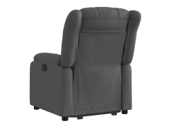 Poltrona Confortável | Poltrona reclinável elevatória tecido cinzento-escuro SHL398404