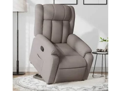 Poltrona Confortável | Poltrona reclinável elevatória tecido cinzento-acastanhado SHL556106
