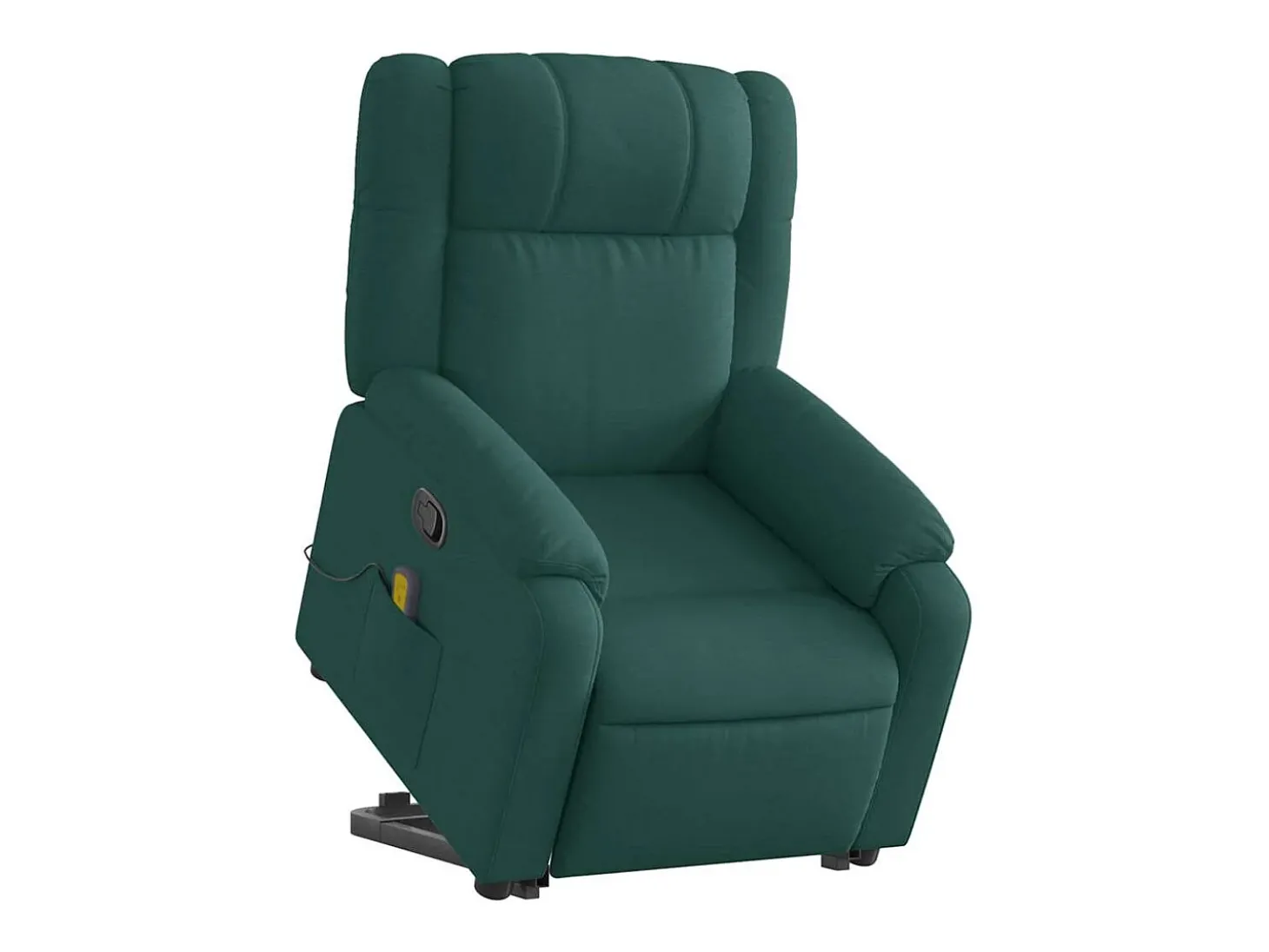 Poltrona Confortável | Poltrona reclinável elevatória de massagens tecido verde-escuro SHL536170