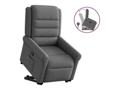 Poltrona Confortável | Poltrona reclinável elevatória tecido cinzento-escuro SHL884094