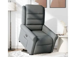 Poltrona Confortável | Poltrona reclinável elevatória tecido cinzento-escuro SHL884094