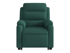 Poltrona Confortável | Poltrona reclinável elevatória veludo verde-escuro SHL271003
