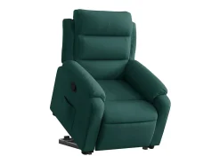 Poltrona Confortável | Poltrona reclinável elevatória veludo verde-escuro SHL271003