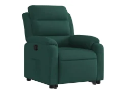 Poltrona Confortável | Poltrona reclinável elevatória veludo verde-escuro SHL271003