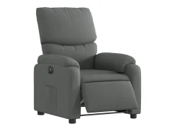 Poltrona Confortável | Poltrona reclinável elétrica tecido cinzento-escuro SHL940610